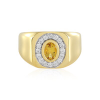 Anillo en plata con Berilo amarillo
