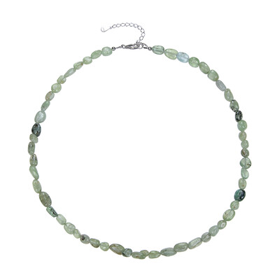 Collar en plata con Cianita verde