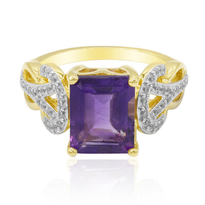 Anillo en plata con Amatista de Zambia