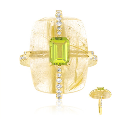 Anillo en oro con Peridoto de Dashihe (CIRARI)