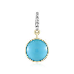 Colgante en oro con Turquesa bella durmiente