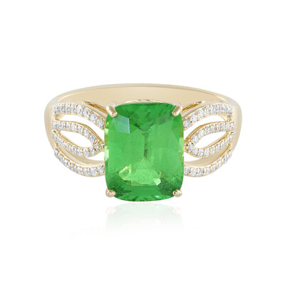 Anillo en oro con Tsavorita de Tanzania (AMAYANI)