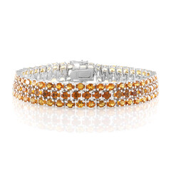 Brazalete en plata con Citrino de Madeira
