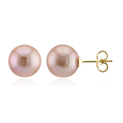 Pendientes en plata con Perla Ming púrpura (TPC)