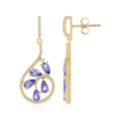 Pendientes en plata con Tanzanita