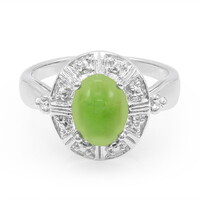 Anillo en plata con Crisoprasa imperial