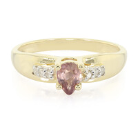 Anillo en oro con Zafiro Padparascha no calentado