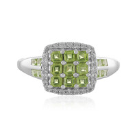 Anillo en plata con Peridoto de Arizona