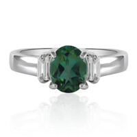 Anillo en plata con Topacio verde mariposa