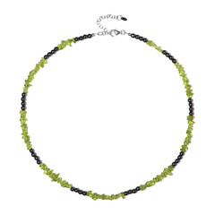 Collar en plata con Hematita negra (Riya)