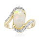 Anillo en oro con Ópalo blanco de Brasil