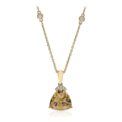 Collar en oro con Turmalina neón del Congo (CIRARI)