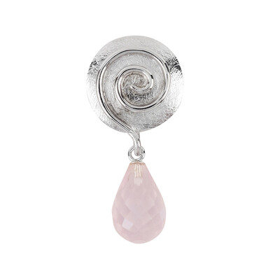 Colgante en plata con Cuarzo rosa