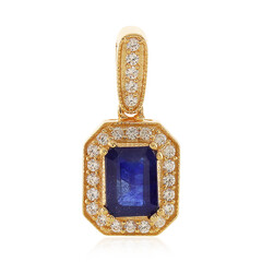 Colgante en plata con Zafiro azul de Madagascar