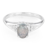 Anillo en plata con Labradorita