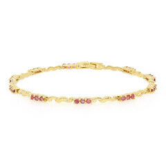Brazalete en oro con Zafiro Padparascha no calentado (AMAYANI)