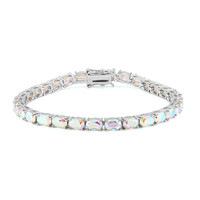Brazalete en plata con Cuarzo Rayo de luna