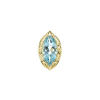 Colgante en oro con Topacio azul cielo