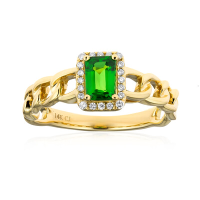 Anillo en oro con Tsavorita de Kenia AAA (CIRARI)