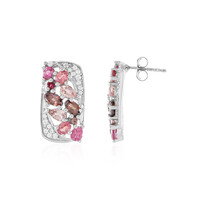 Pendientes en plata con Turmalina rosa