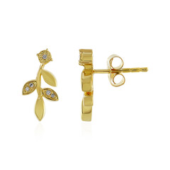 Pendientes en plata con Diamante I4 (J)