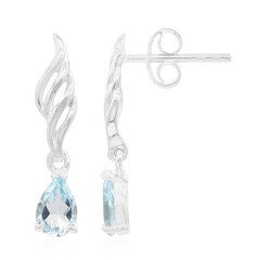 Pendientes en plata con Topacio azul cielo