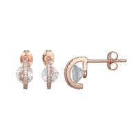 Pendientes en plata con Topacio blanco (Adela Silber)