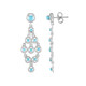 Pendientes en plata con Turquesa bella durmiente