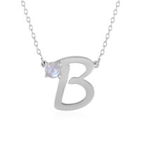 Collar en plata con Piedra de Luna arcoíris