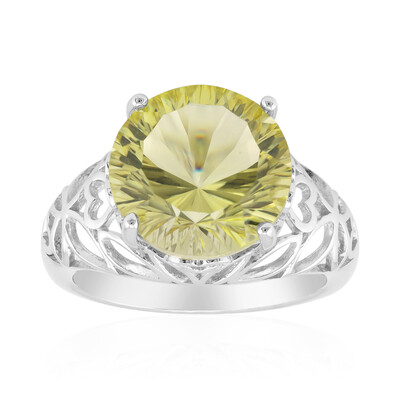 Anillo en plata con Citrino de color limón