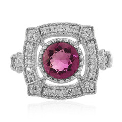 Anillo en plata con Fluorita rosa de México