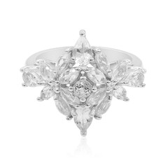 Anillo en plata con Topacio blanco