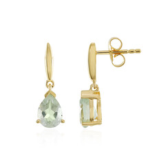 Pendientes en plata con Amatista verde