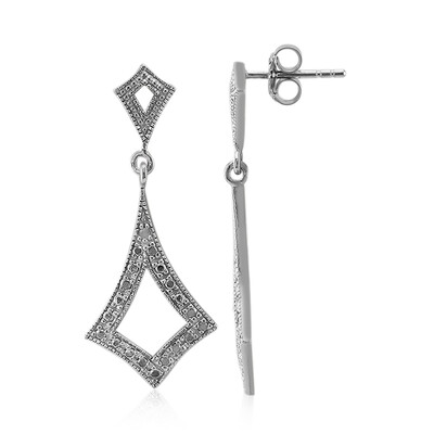 Pendientes en plata con Diamante I2 (I)