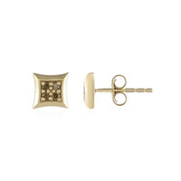 Pendientes en oro con Diamante chocolate I2