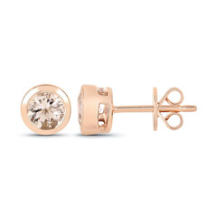 Pendientes en oro con Morganita