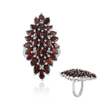 Anillo en plata con Granate de Mozambique