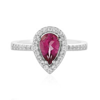 Anillo en plata con Topacio rosa