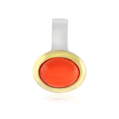 Colgante en plata con Ópalo rojo de Etiopía