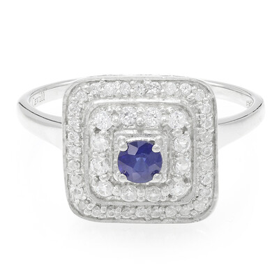 Anillo en plata con Zafiro de Kanchanaburi