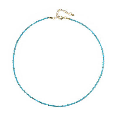 Collar en plata con Apatita azul neón