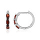 Pendientes en plata con Granate de Mozambique