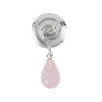 Colgante en plata con Cuarzo rosa