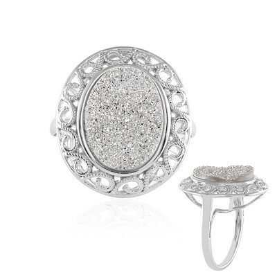 Anillo en plata con Ágata plateada brillante