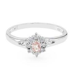 Anillo en plata con Zafiro Padparadscha
