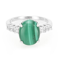 Anillo en plata con Malaquita