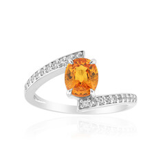 Anillo en oro con Zafiro naranja de Ban Ka Cha