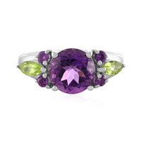 Anillo en plata con Amatista de Uruguay