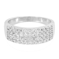 Anillo en plata con Zafiro blanco