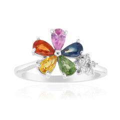 Anillo en plata con Zafiro verde